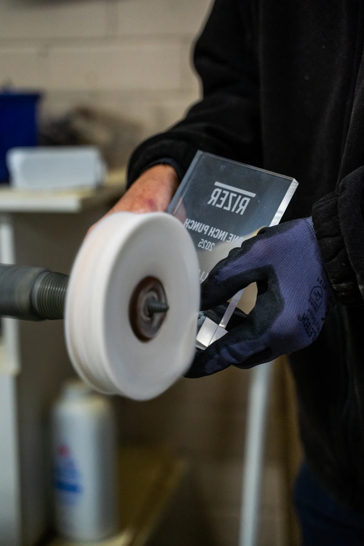 Polishing & Sanding at the Plastix workshop